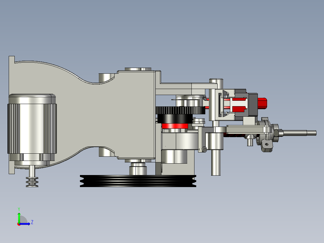 63_小型锯床左视图