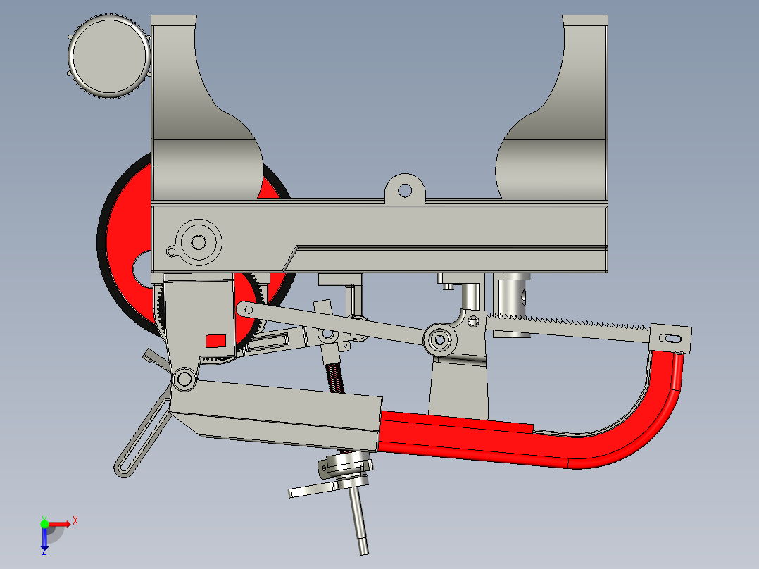 63_小型锯床俯视图