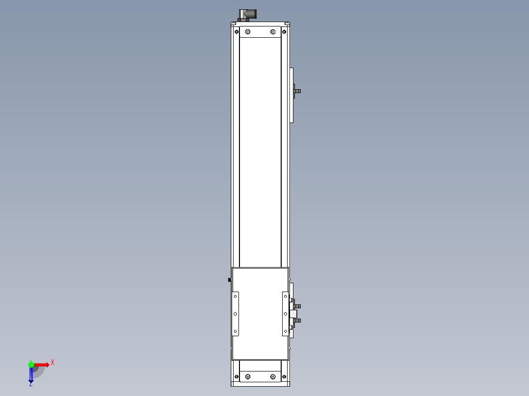 Toyo东佑达直线模组-ECH12-400-BM-100W+煞車俯视图