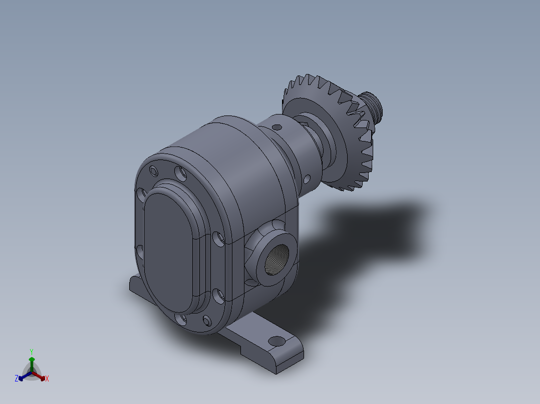 电机14正等轴测图