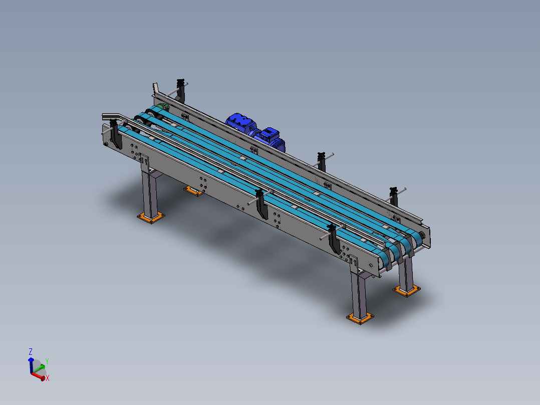 自动化设备图纸 皮带输送机设备3D模型三维模型SW设计