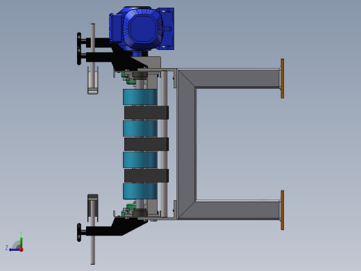 自动化设备图纸 皮带输送机设备3D模型三维模型SW设计右视缩略图