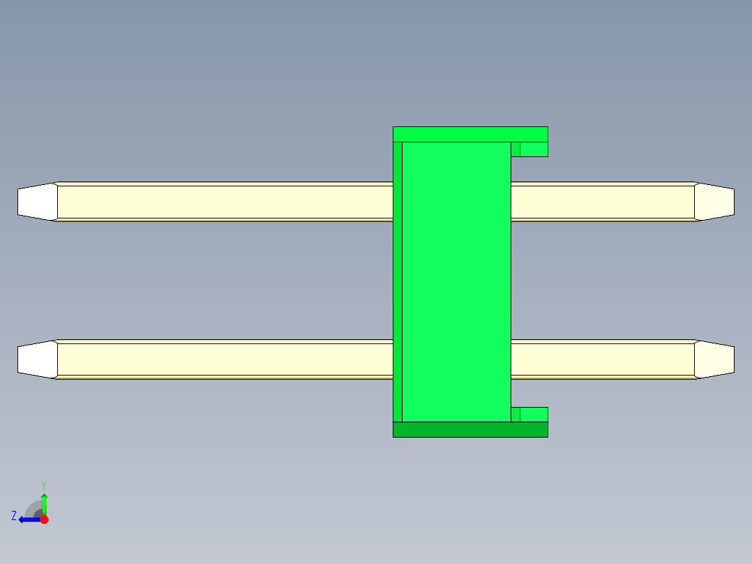 彩色公头100mil（2.54mm）系列-DS1021_green_2x13p_100mil_Type1_rev1.0右视图
