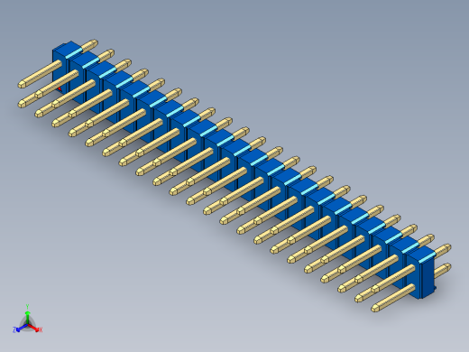 彩色公头100mil（2.54mm）系列-DS1021_blue_2x22p_100mil_Type1_rev1.0