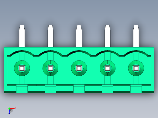 DEGSON 2EDG 系列 5.08mm 可插拔接线端子组-2EDGRC-5.08-05P-14-00AH俯视缩略图