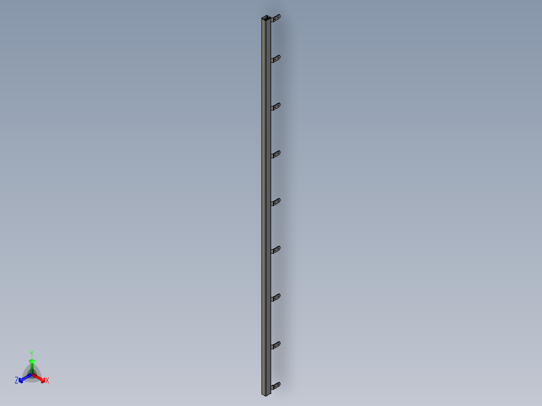 挂帘杆正等轴测图