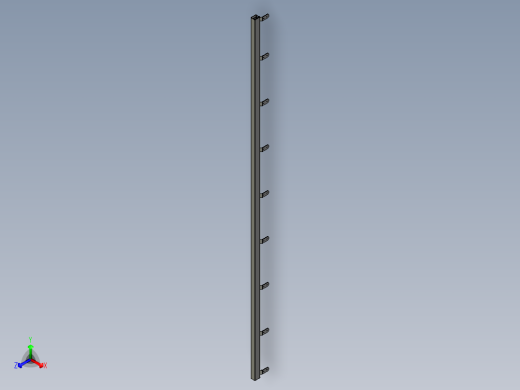 挂帘杆正等轴测缩略图