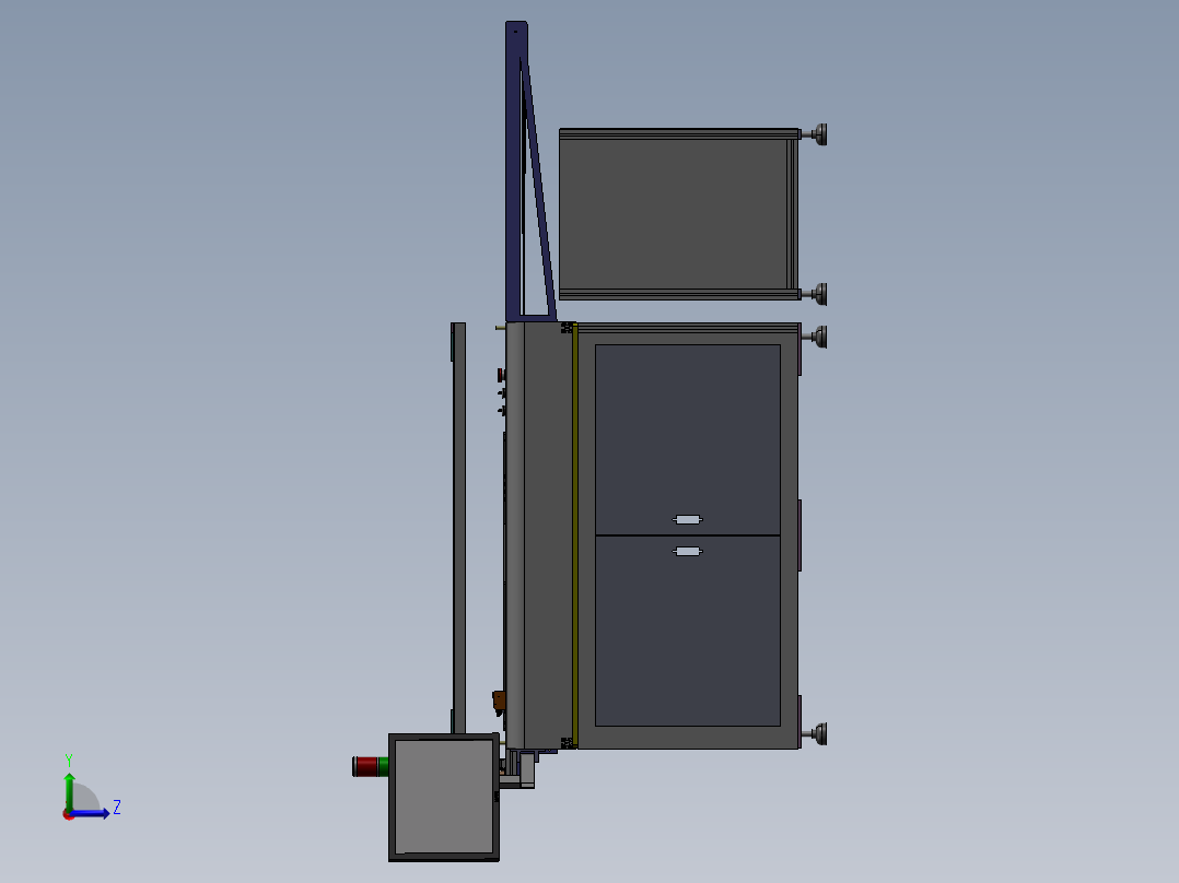 经典的LED测试机左视图