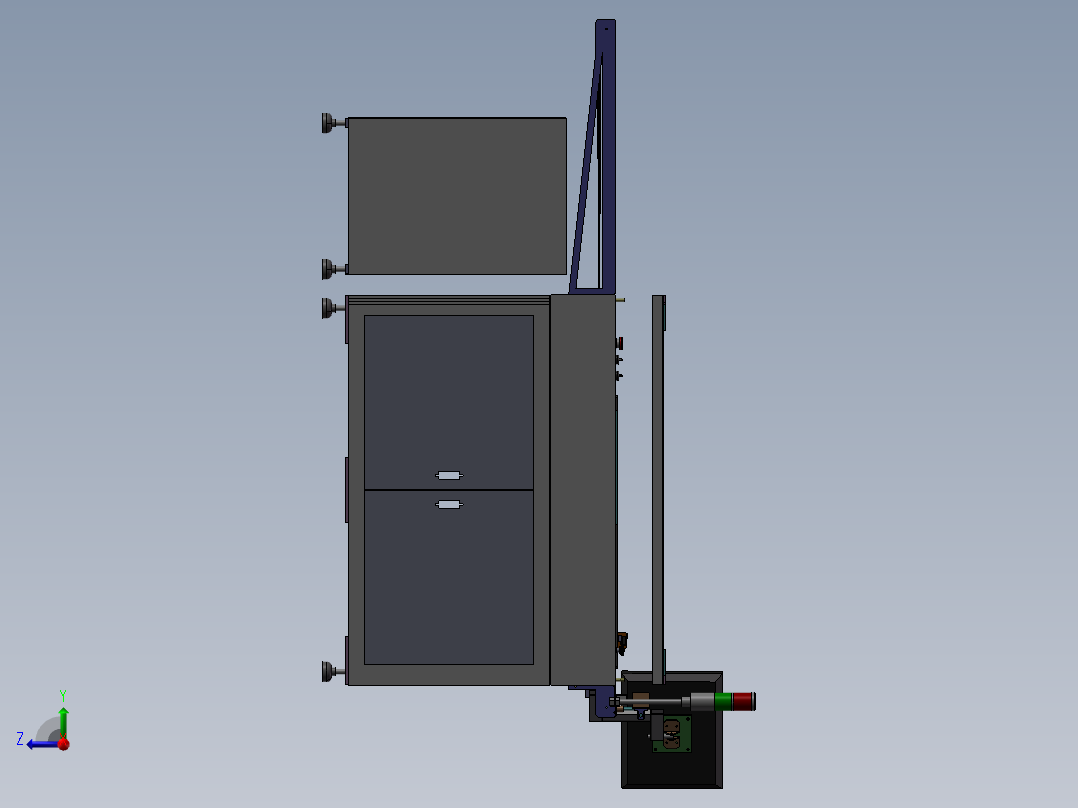经典的LED测试机右视图
