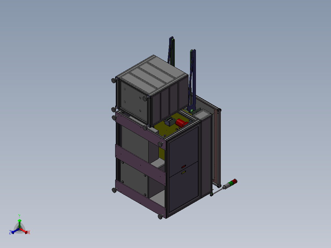 经典的LED测试机正等轴测图