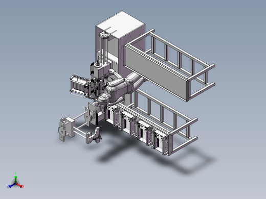 给料自动车床正等轴测缩略图