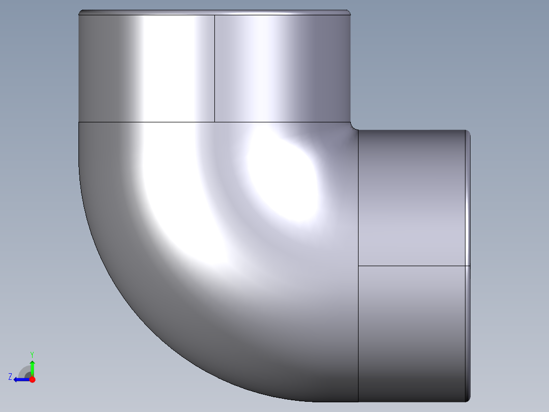 1GFV 90°肘BSP螺纹母端右视图