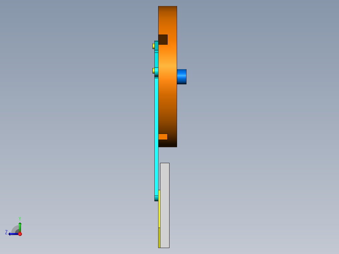 针杆运动仿真右视图