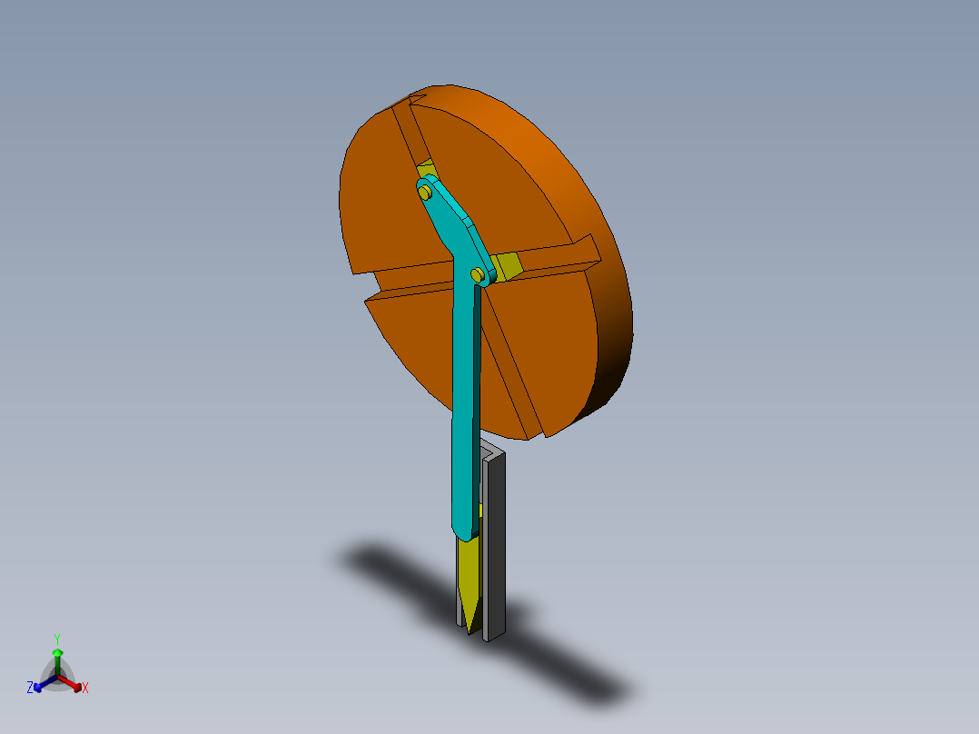 针杆运动仿真正等轴测图