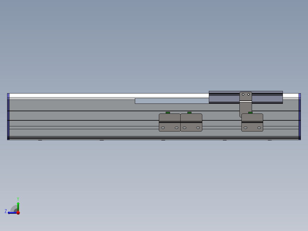 电动滑台模组SDM75内置模型 - （加长滑台）右视图