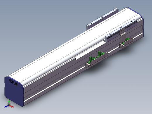 电动滑台模组SDM75内置模型 - （加长滑台）正等轴测缩略图