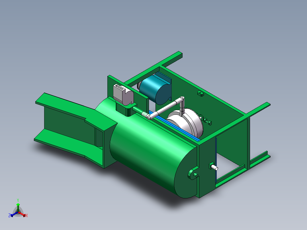 玉米脱粒机sw图1020458===200正等轴测图