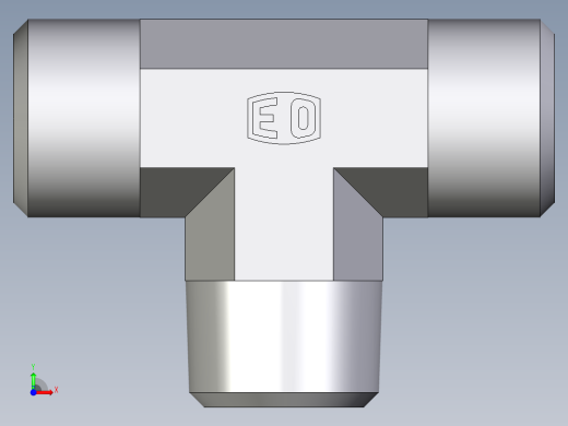 卡套式工业通用硬管接头EO_Male_stud_run_tee_TE14SRCFX前视缩略图