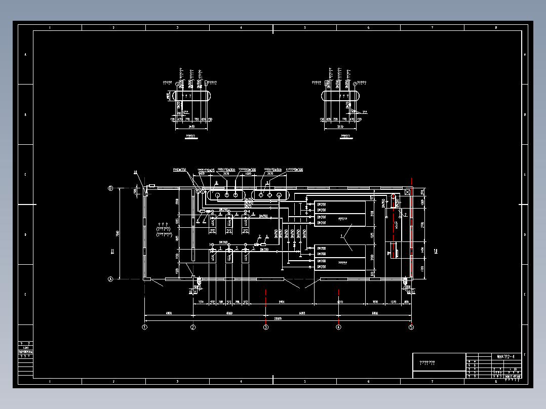 某商贸城冷热水机房设计图