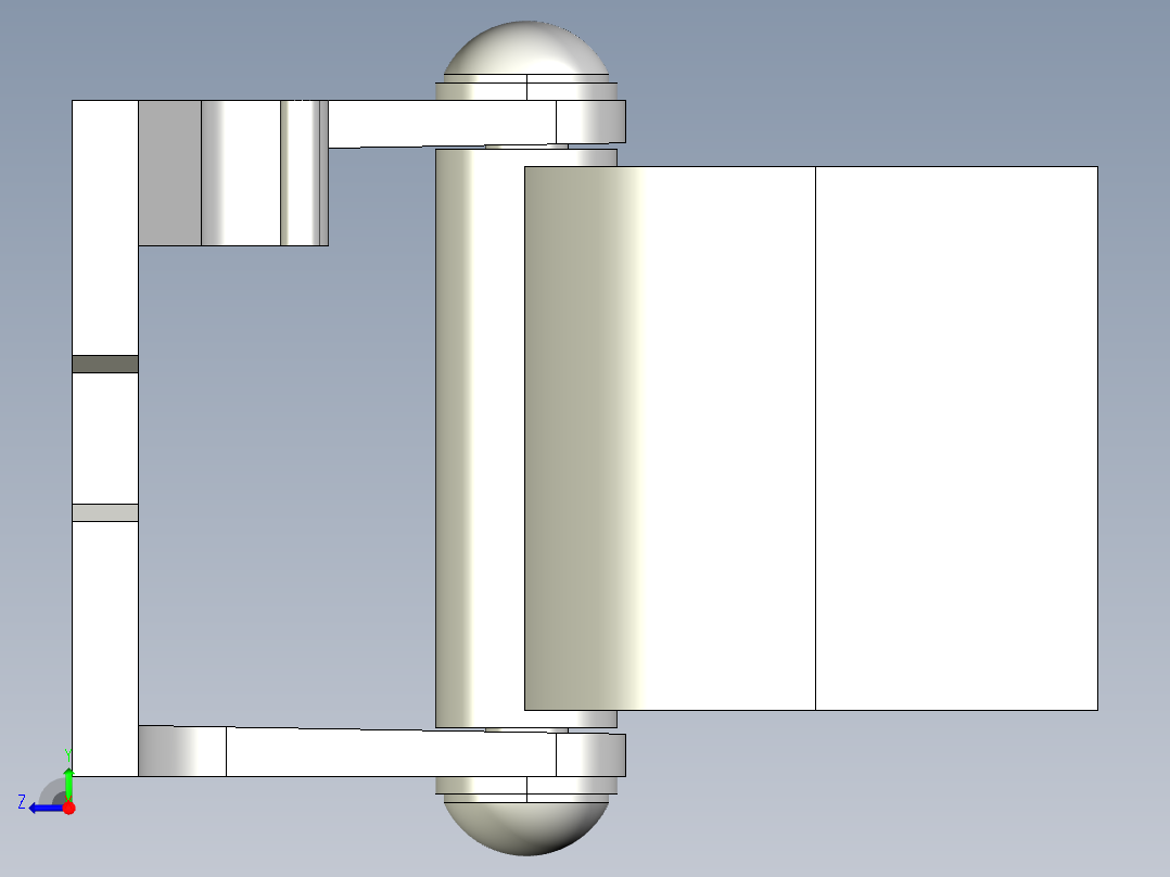 基恩士SJ_support-bracketA_kc图纸模型右视图