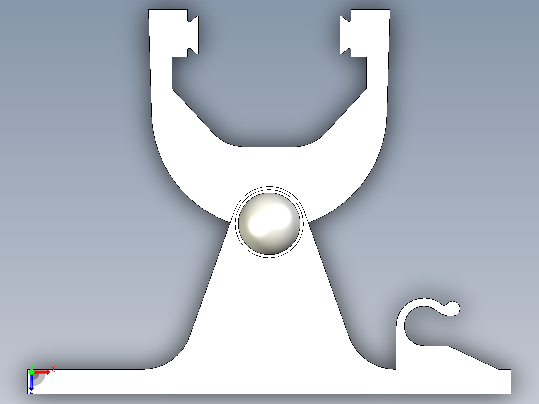 基恩士SJ_support-bracketA_kc图纸模型俯视图