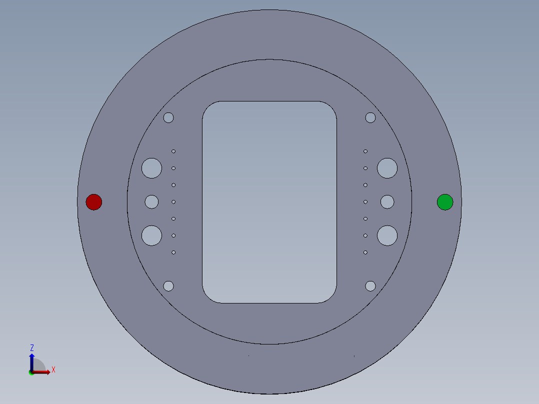 六自由度摇摆台试验台全向试验装置模拟前视图