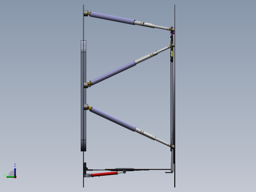 六自由度摇摆台试验台全向试验装置模拟左视缩略图