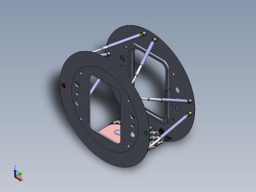 六自由度摇摆台试验台全向试验装置模拟正等轴测缩略图