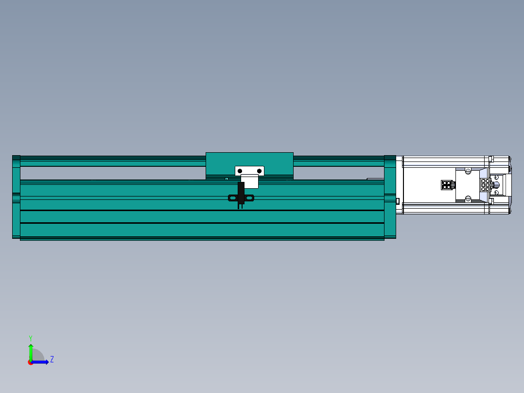 东锦丝杆传动-直线滑台模组DH100-C-L10-S150-BC-O400W-C3左视图