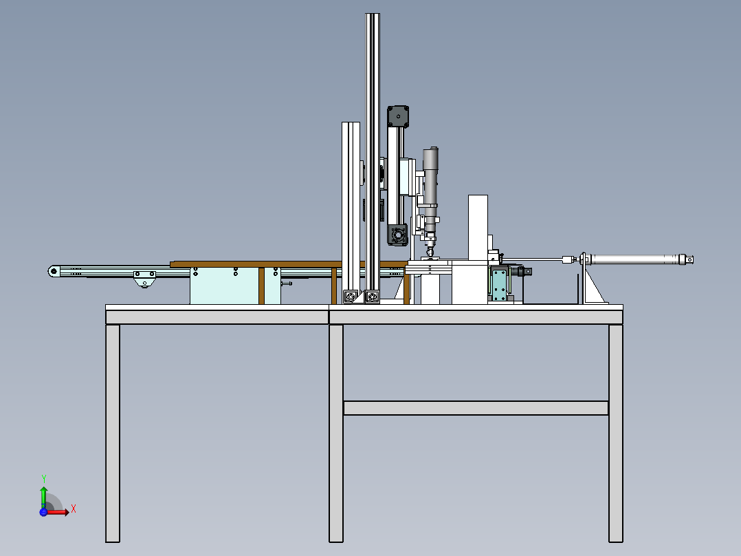 散热块点胶生产线前视图