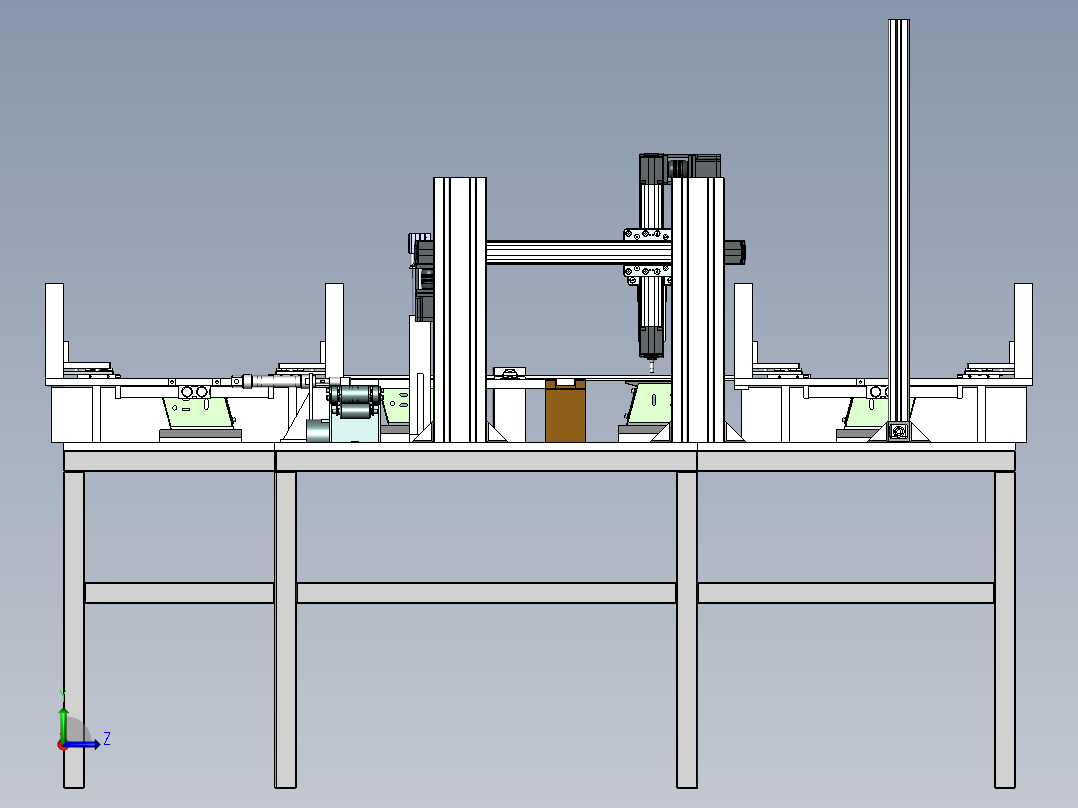 散热块点胶生产线左视图
