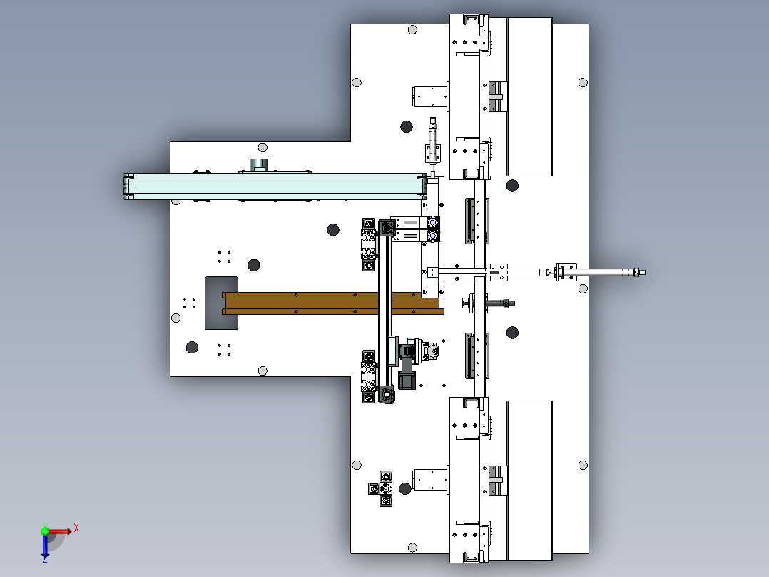 散热块点胶生产线俯视图
