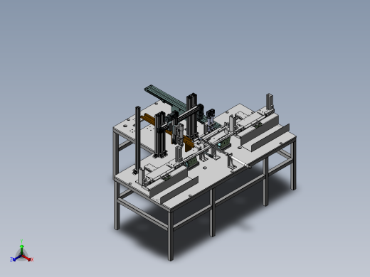 散热块点胶生产线正等轴测缩略图