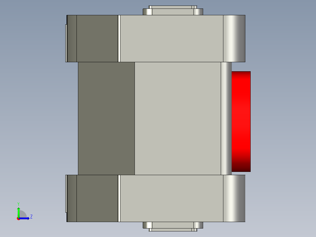 基恩士VT(3)-SW4_kc图纸模型左视图