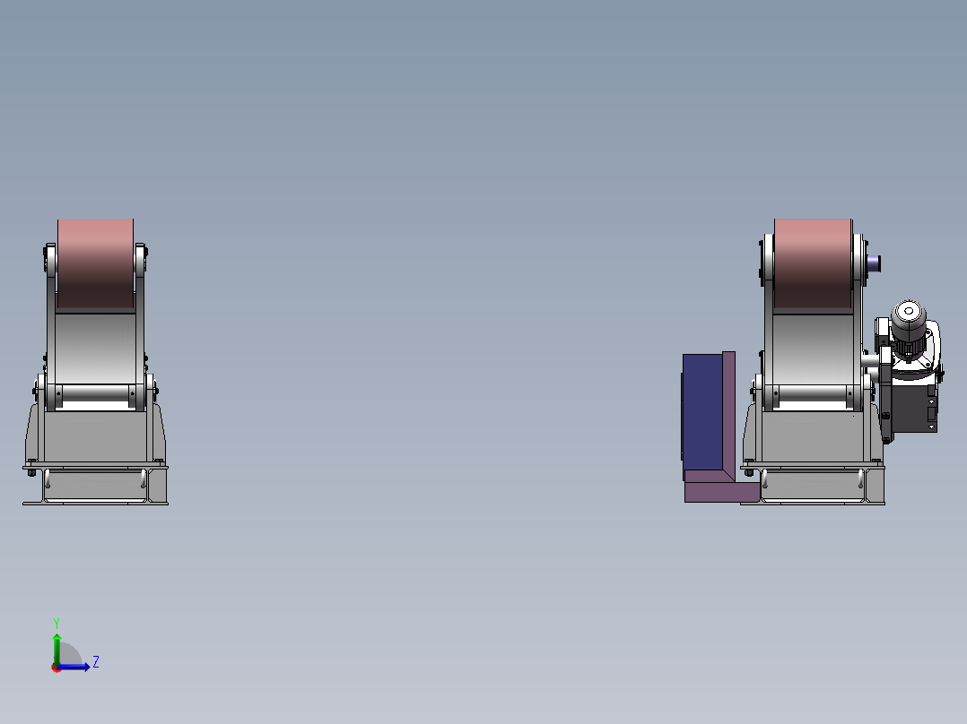 4T-10T焊接滚轮架1495009===150左视图