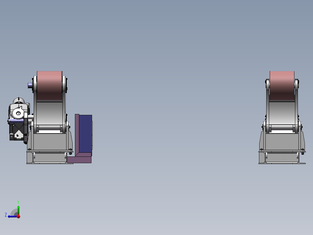 4T-10T焊接滚轮架1495009===150右视图