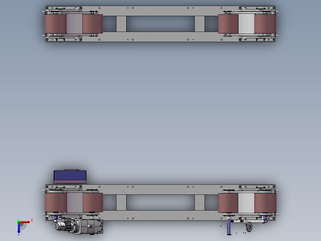 4T-10T焊接滚轮架1495009===150俯视图