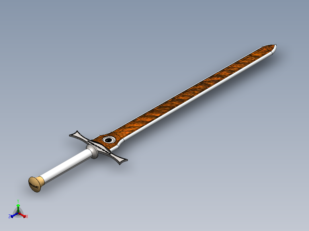 剑、宝剑(144)正等轴测图