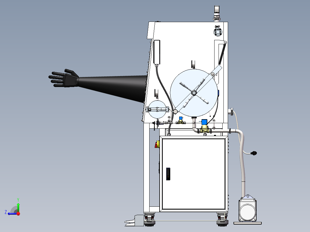 手套箱sw21可编辑右视图