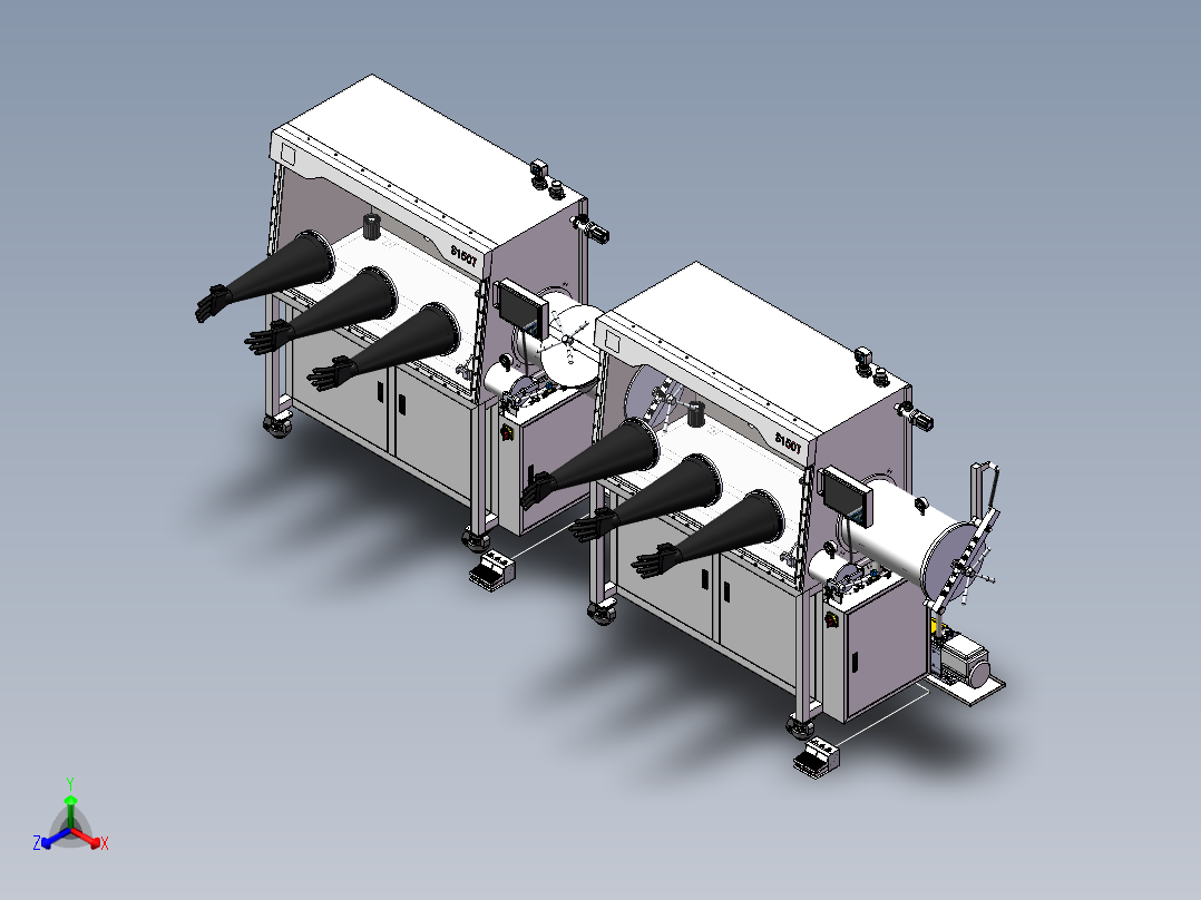 手套箱sw21可编辑正等轴测图