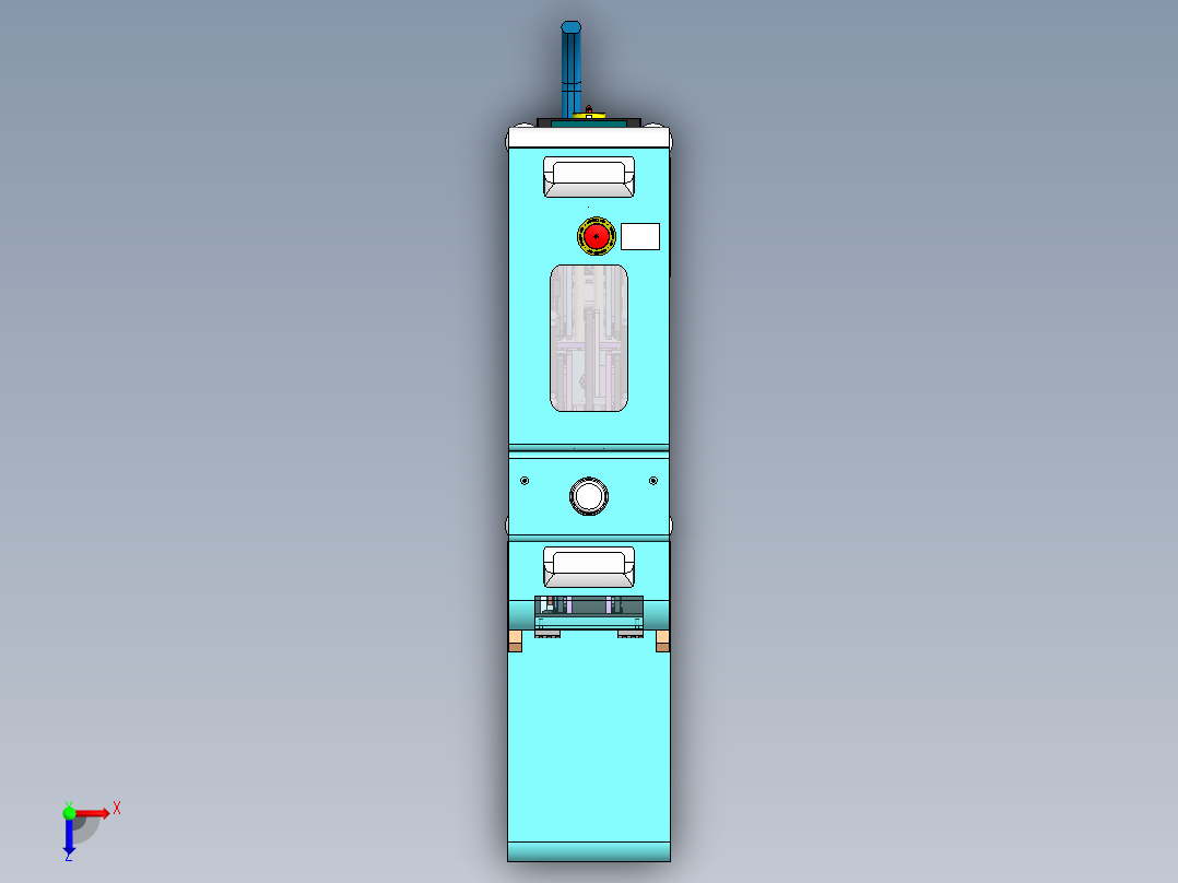 加热炉860载具自动下料机（sw16可编辑+工程图）俯视图