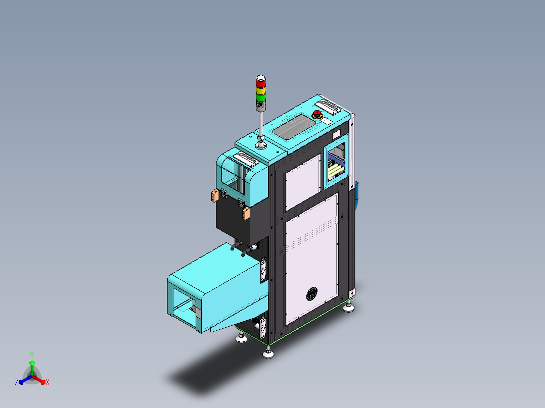 加热炉860载具自动下料机（sw16可编辑+工程图）正等轴测图