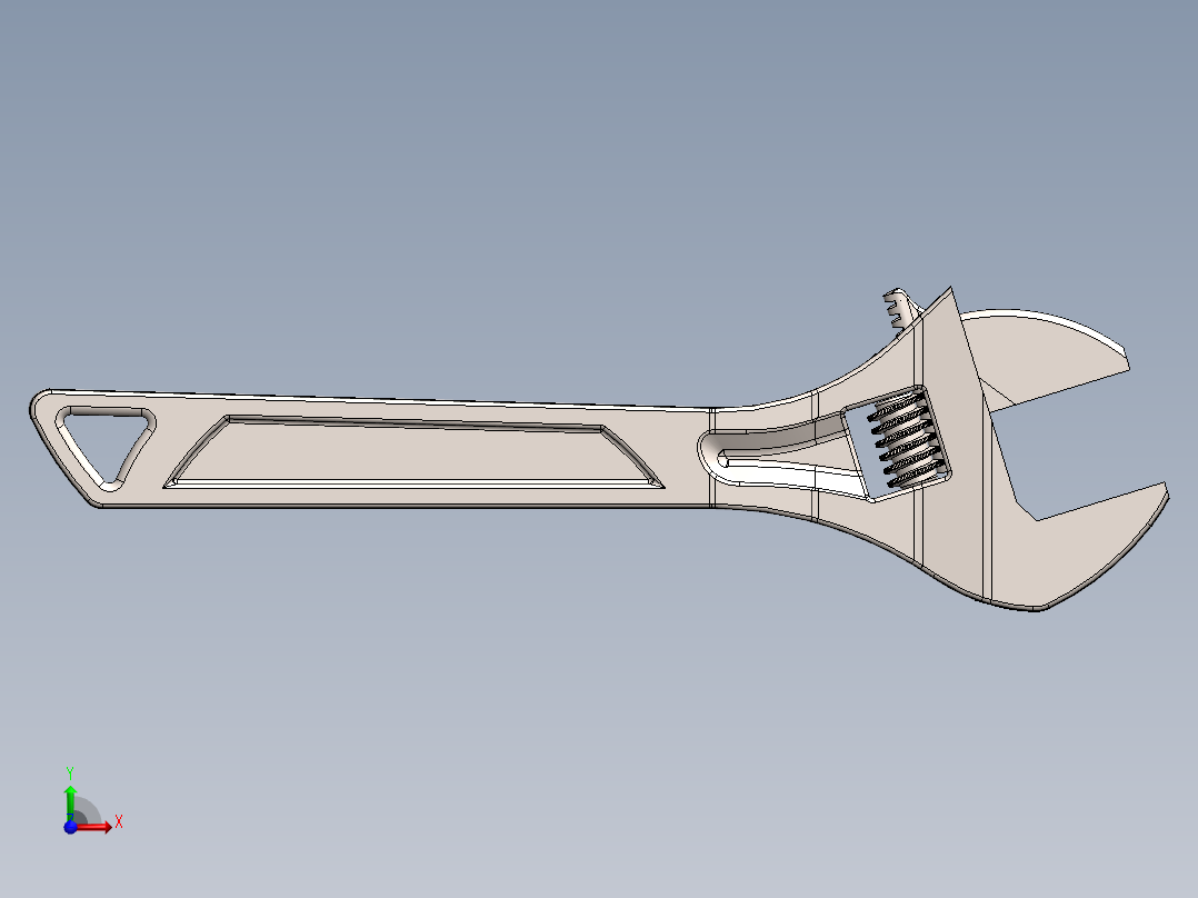 开口扳手前视图