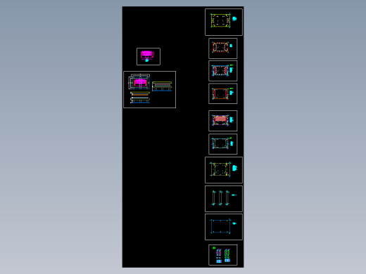 笔记本键盘外壳切挂点模具图