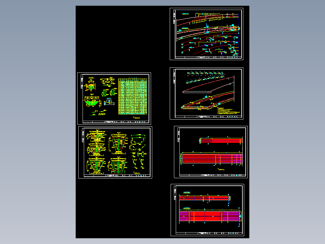 小半径变截面连续箱梁人行天桥设计图纸