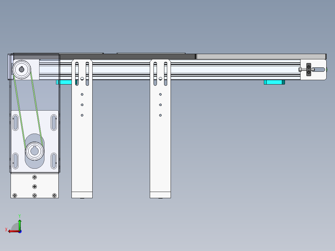 0.6米0.2米皮带传送机构后视图