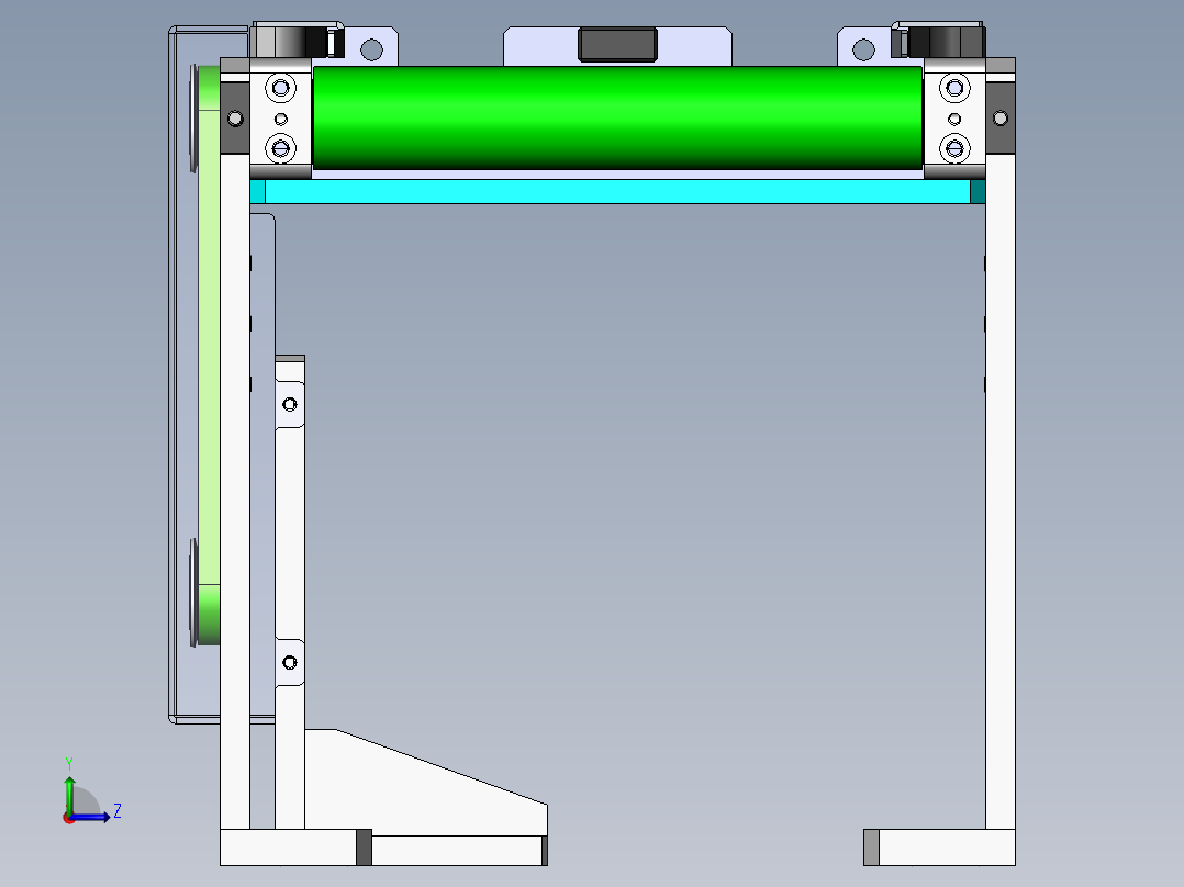 0.6米0.2米皮带传送机构左视图