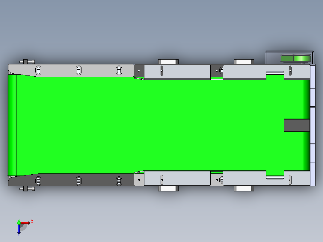 0.6米0.2米皮带传送机构俯视图