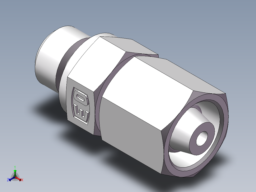直通公制螺纹组合接头、2MC-10-12WD主视图