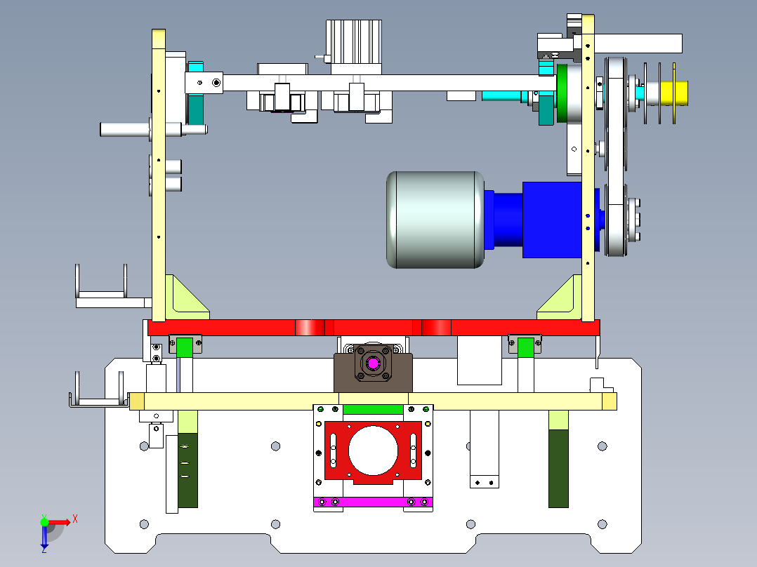 旋转下降装配机构设计俯视图